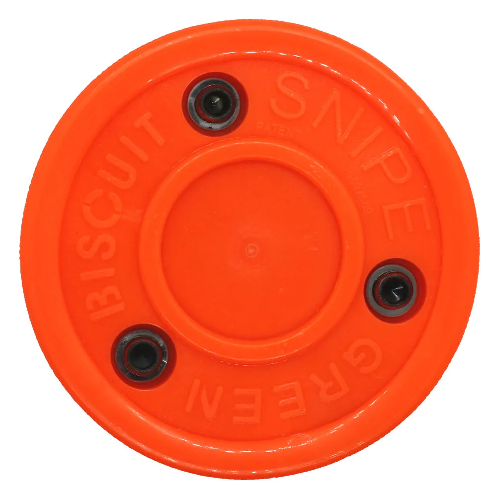 Green Biscuit Snipe Hockey Puck