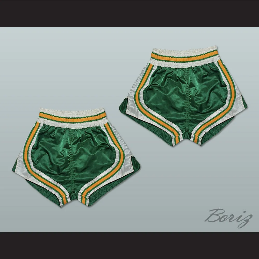 Green-Yellow-White Retro Style Basketball Shorts
