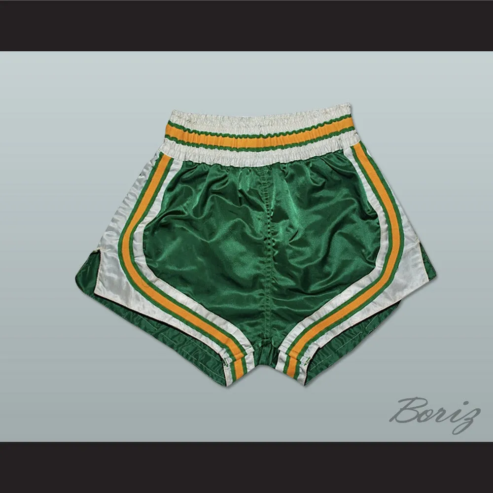 Green-Yellow-White Retro Style Basketball Shorts