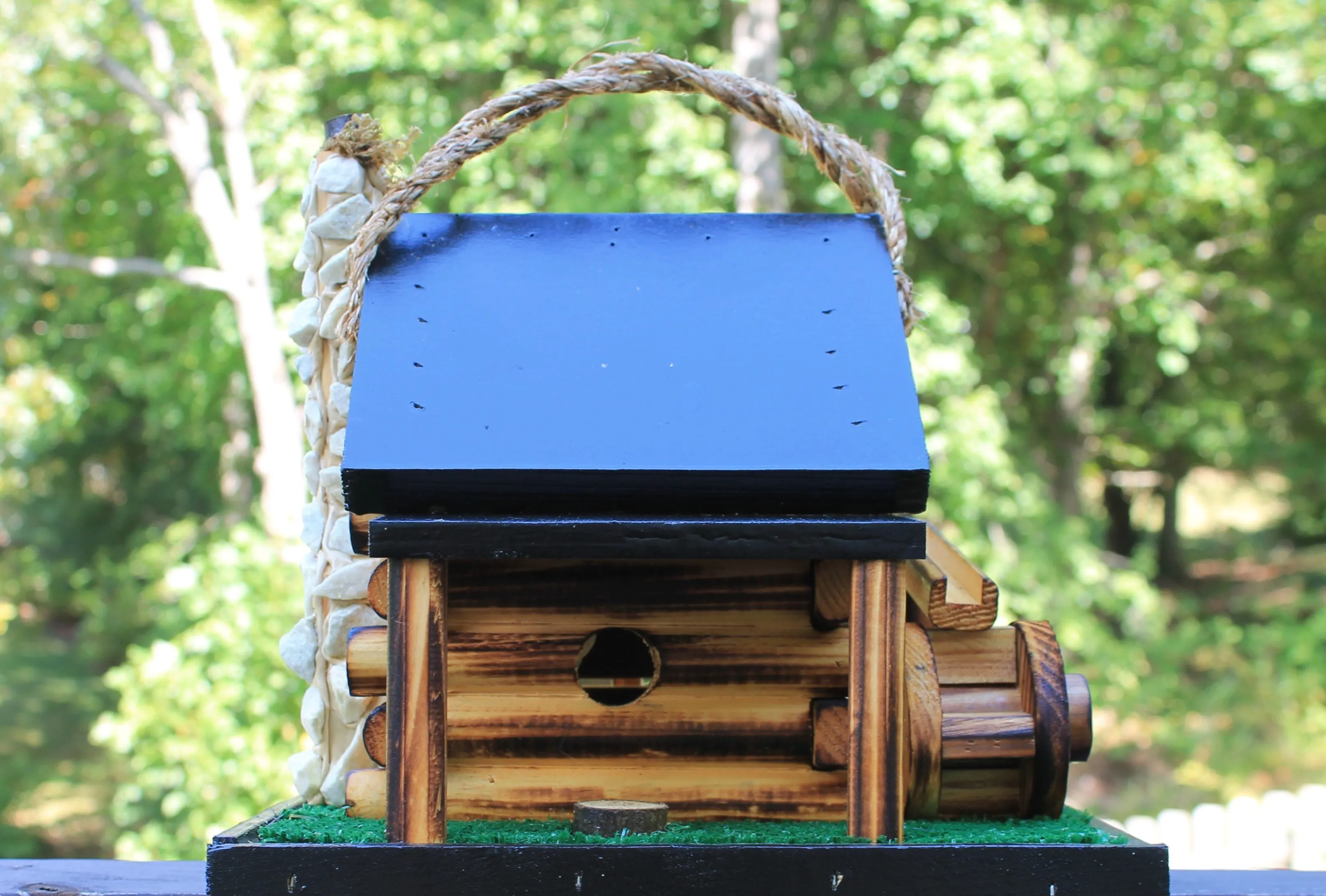 Grist Mill Wooden Bird Feeder