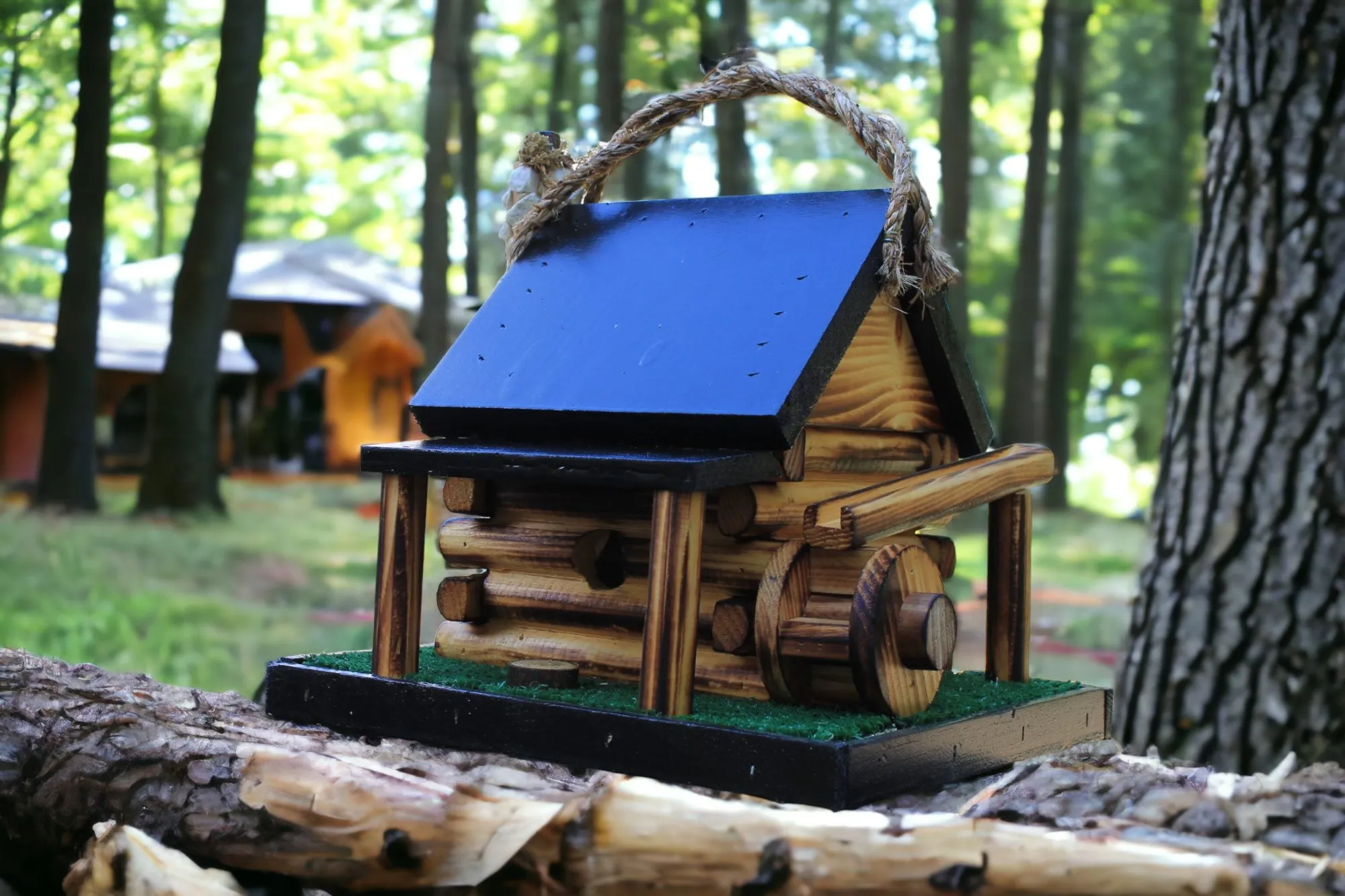 Grist Mill Wooden Bird Feeder