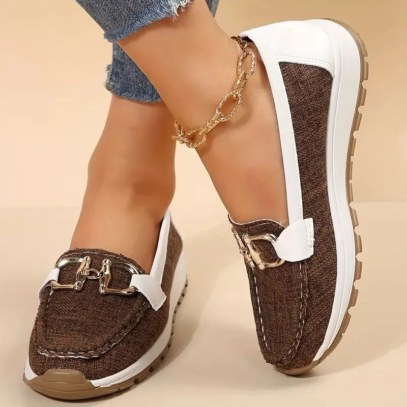 GS Slip-on | Casual slip-on sneakers met ketting detail voor dames