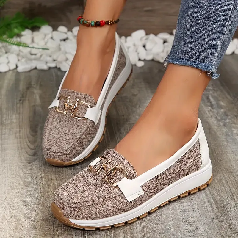 GS Slip-on | Casual slip-on sneakers met ketting detail voor dames