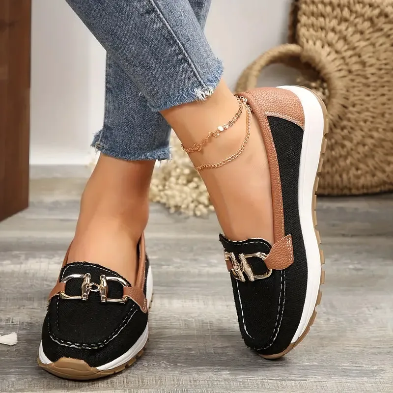 GS Slip-on | Casual slip-on sneakers met ketting detail voor dames