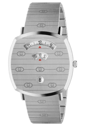Gucci Grip Silver Tone Bracelet Unisex Watch YA157410