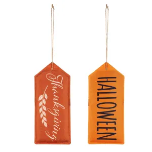 Halloween Thanksgiving Reversible Door Tag,2dt1772fb