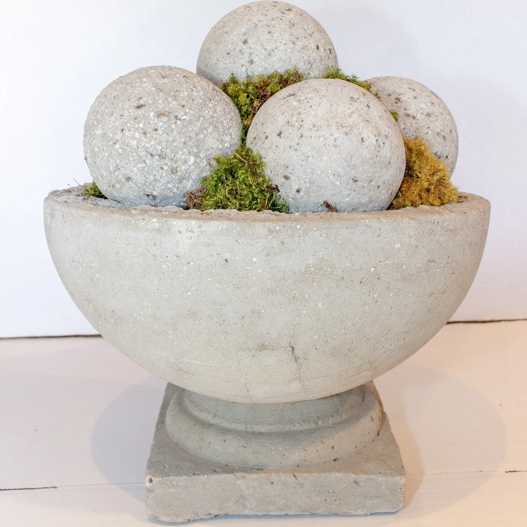 Hand Cast Hypertufa & Moss Centerpiece