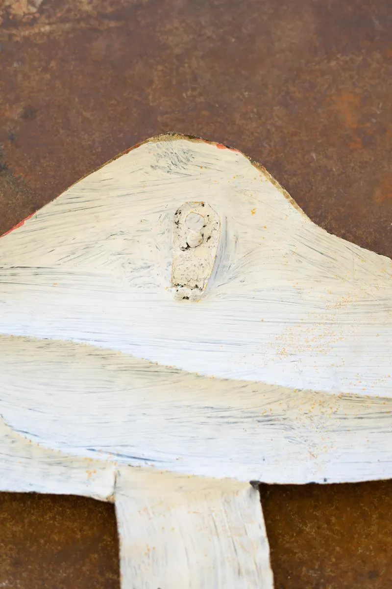 Hand-Hammered Metal Mushroom Wall Hanging