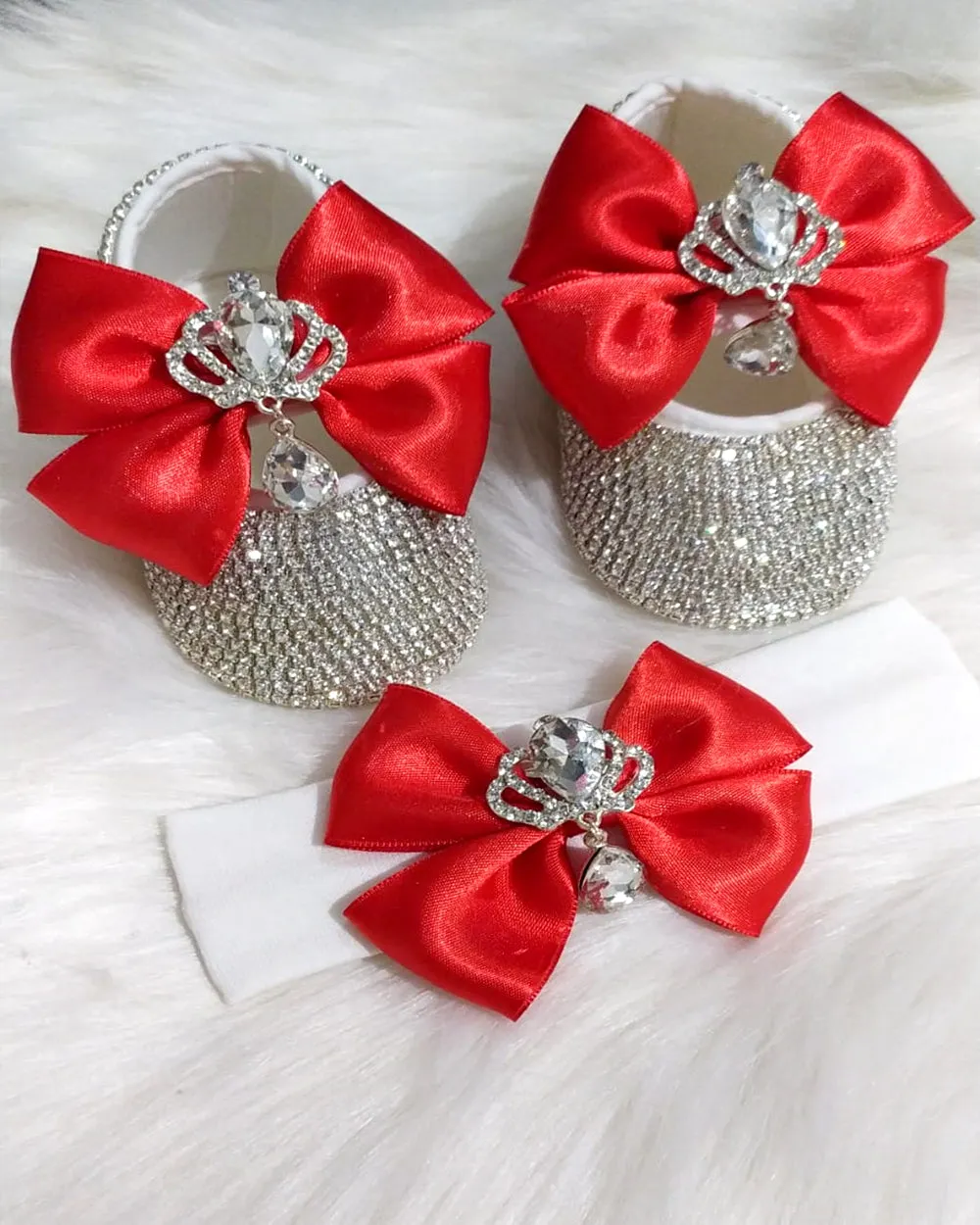 Handmade 2 Pieces Shoes and Headband Set