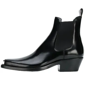 Handmade Black Cowhide Chelsea Men Boots