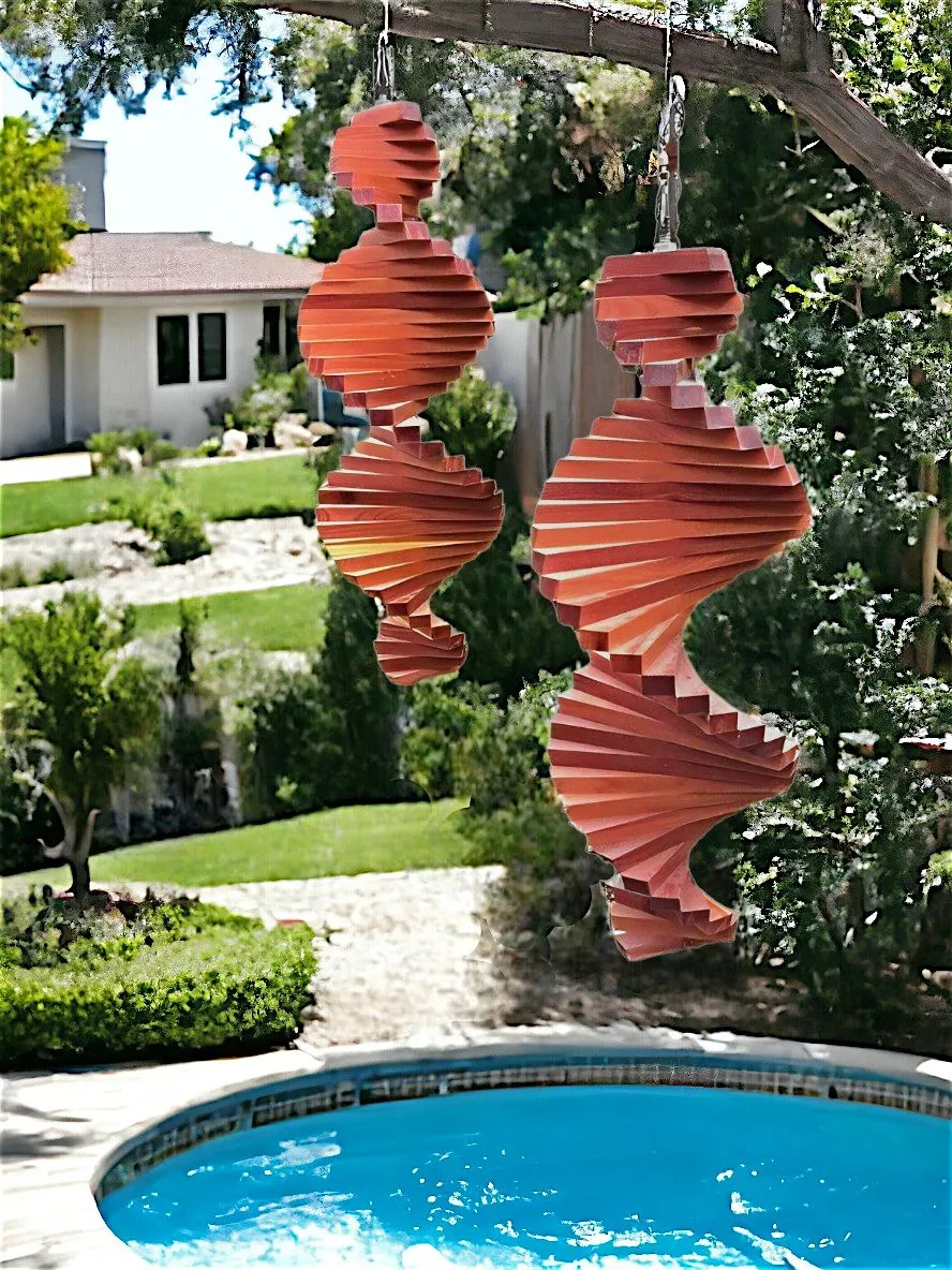Handmade Cedar Wood Wind Spinner