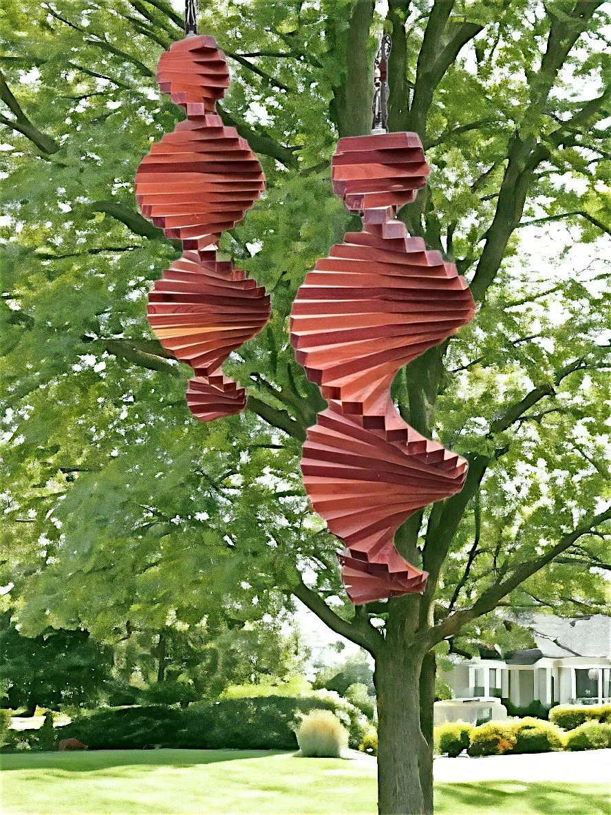 Handmade Cedar Wood Wind Spinner