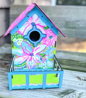 Handmade Coastal Prep Birdhouse – Outer Banks Inspired 🌊🏡🐦.