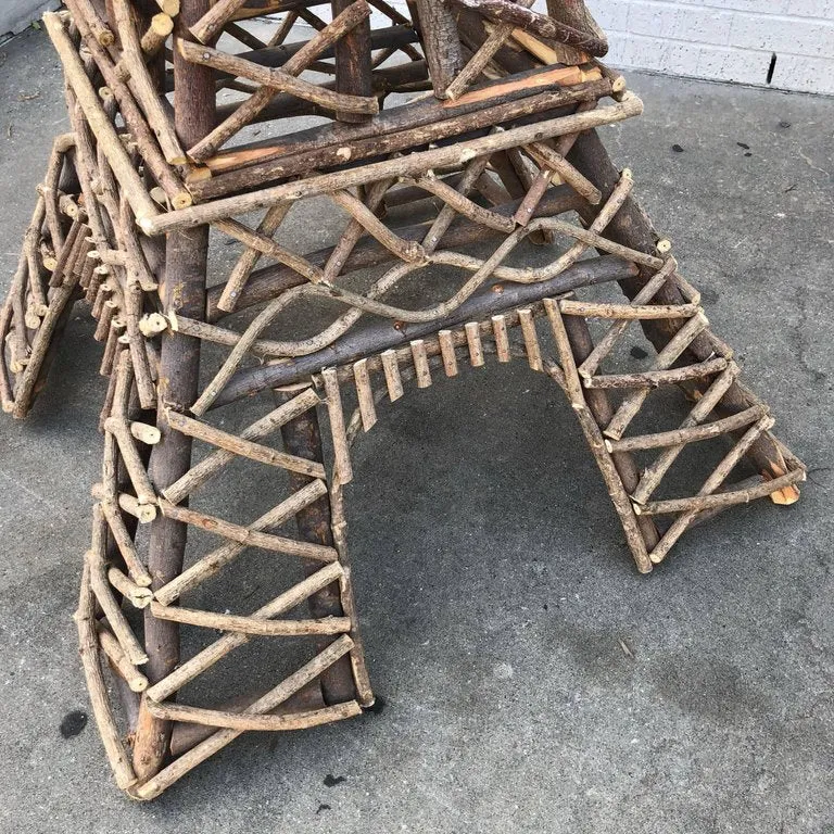 Handmade Eiffel Tower Willow Art Sculpture Indoor Outdoor | Two Sizes