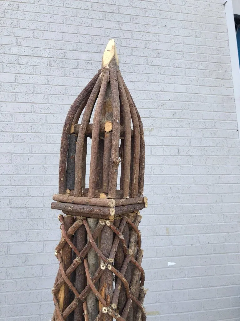 Handmade Eiffel Tower Willow Art Sculpture Indoor Outdoor | Two Sizes