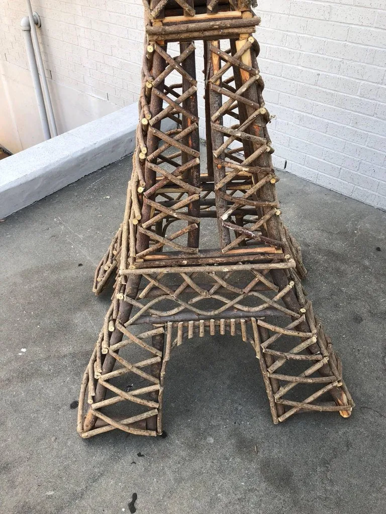Handmade Eiffel Tower Willow Art Sculpture Indoor Outdoor | Two Sizes