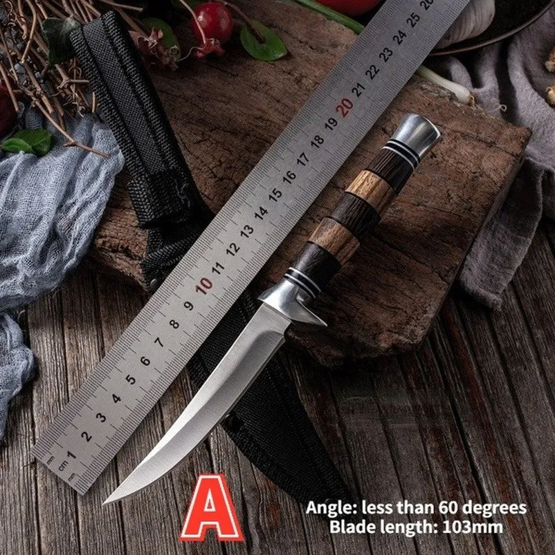 Handmade Forged 6 Inch Boning Knife Slaughtering Stainless Steel Kitchen Chopping Outdoor Fish Meat
