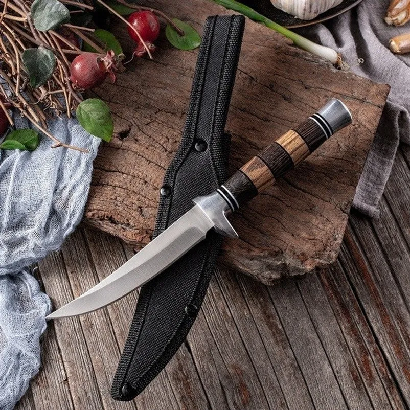 Handmade Forged 6 Inch Boning Knife Slaughtering Stainless Steel Kitchen Chopping Outdoor Fish Meat