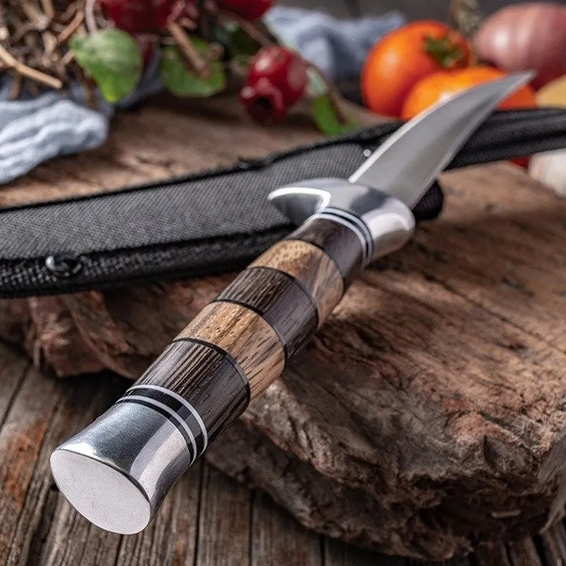 Handmade Forged 6 Inch Boning Knife Slaughtering Stainless Steel Kitchen Chopping Outdoor Fish Meat