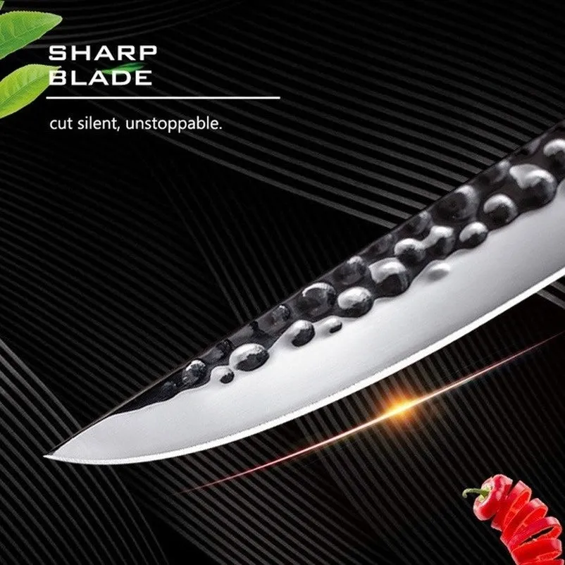 Handmade Forged 6 Inch Boning Knife Slaughtering Stainless Steel Kitchen Chopping Outdoor Fish Meat