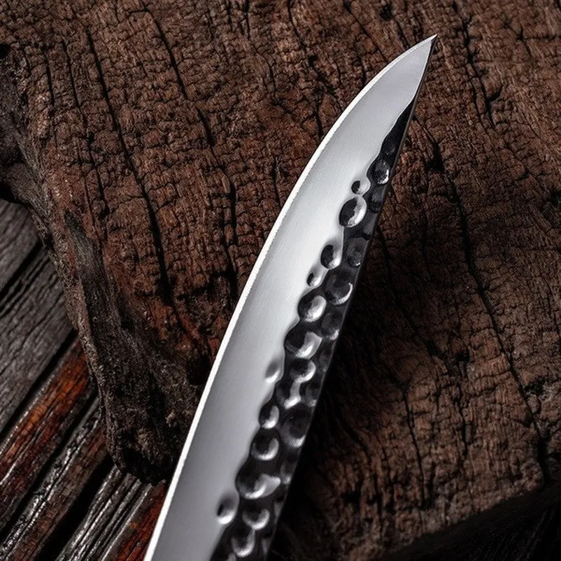 Handmade Forged 6 Inch Boning Knife Slaughtering Stainless Steel Kitchen Chopping Outdoor Fish Meat
