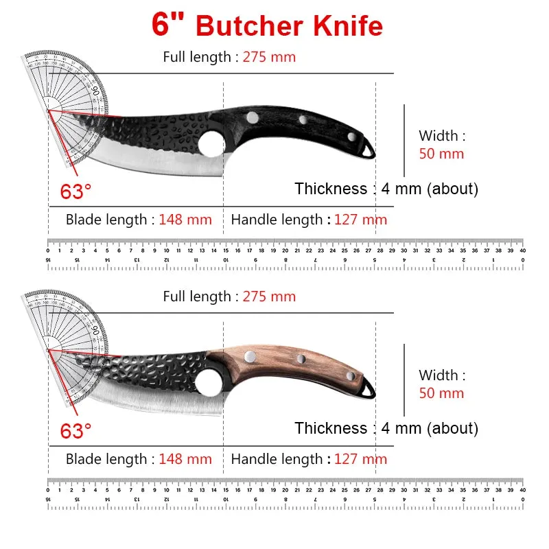 Handmade Kitchen Boning Knife Fishing Knife Serbian Cleaver Butcher Knives Forged in Fire Knives