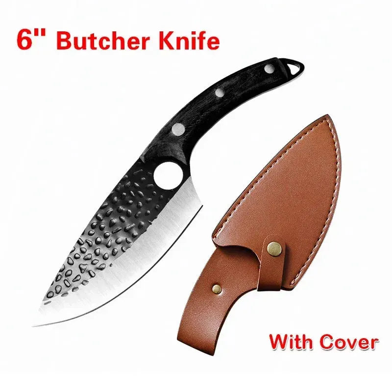 Handmade Kitchen Boning Knife Fishing Knife Serbian Cleaver Butcher Knives Forged in Fire Knives