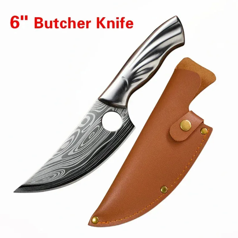 Handmade Kitchen Boning Knife Fishing Knife Serbian Cleaver Butcher Knives Forged in Fire Knives