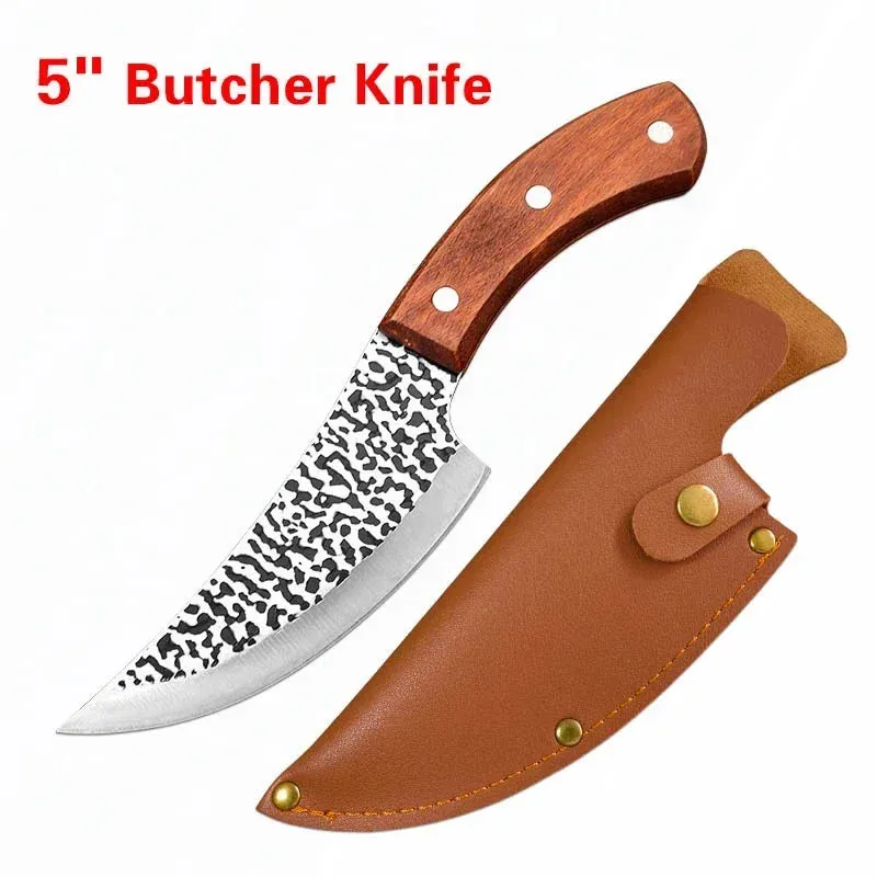 Handmade Kitchen Boning Knife Fishing Knife Serbian Cleaver Butcher Knives Forged in Fire Knives