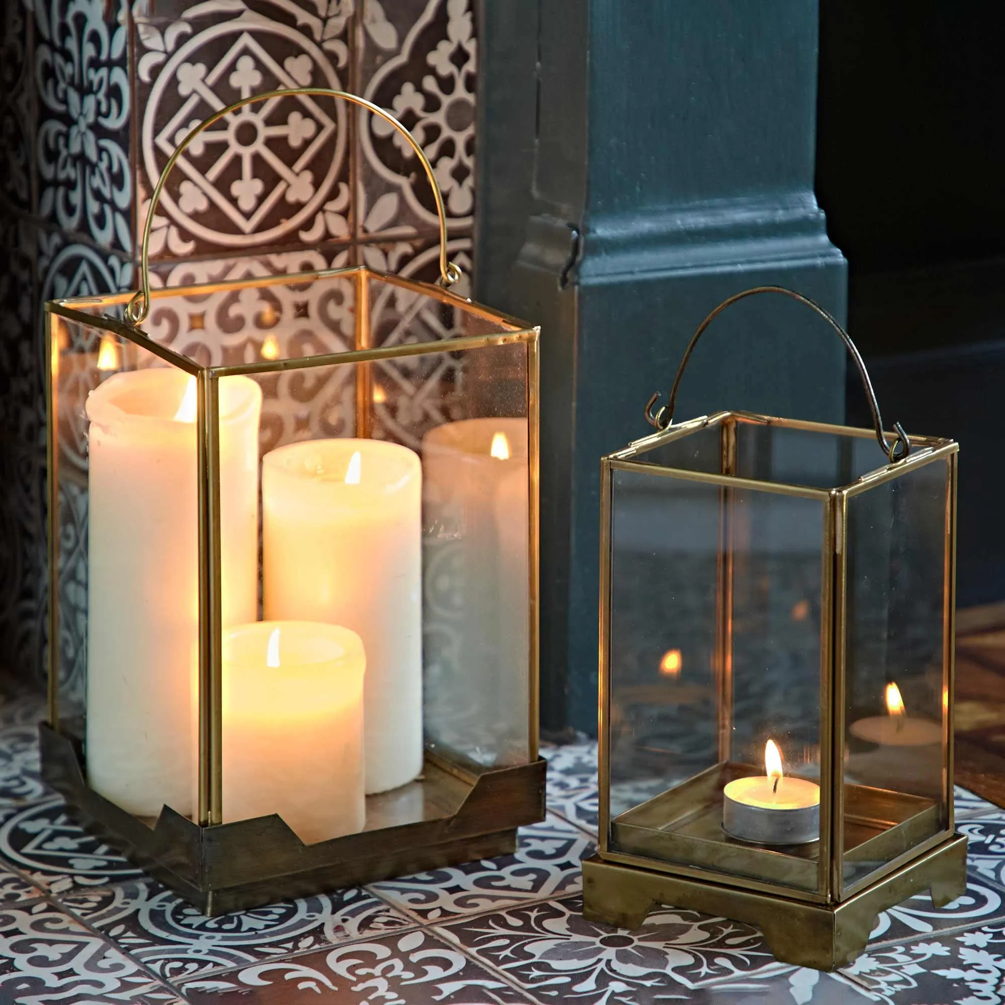 Handmade Lantern with Reversible Base