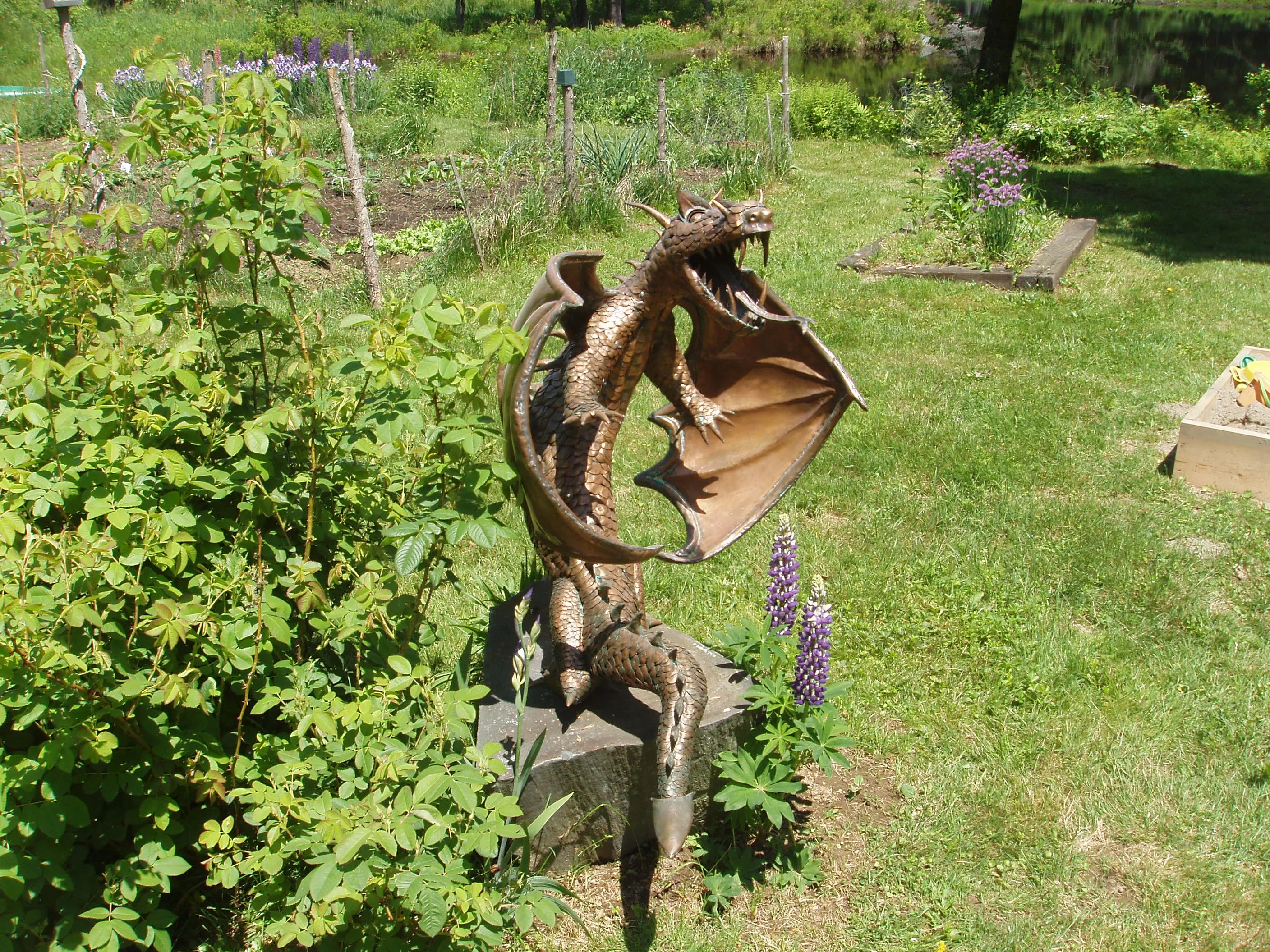 Handmade Large Copper Dragon Statue