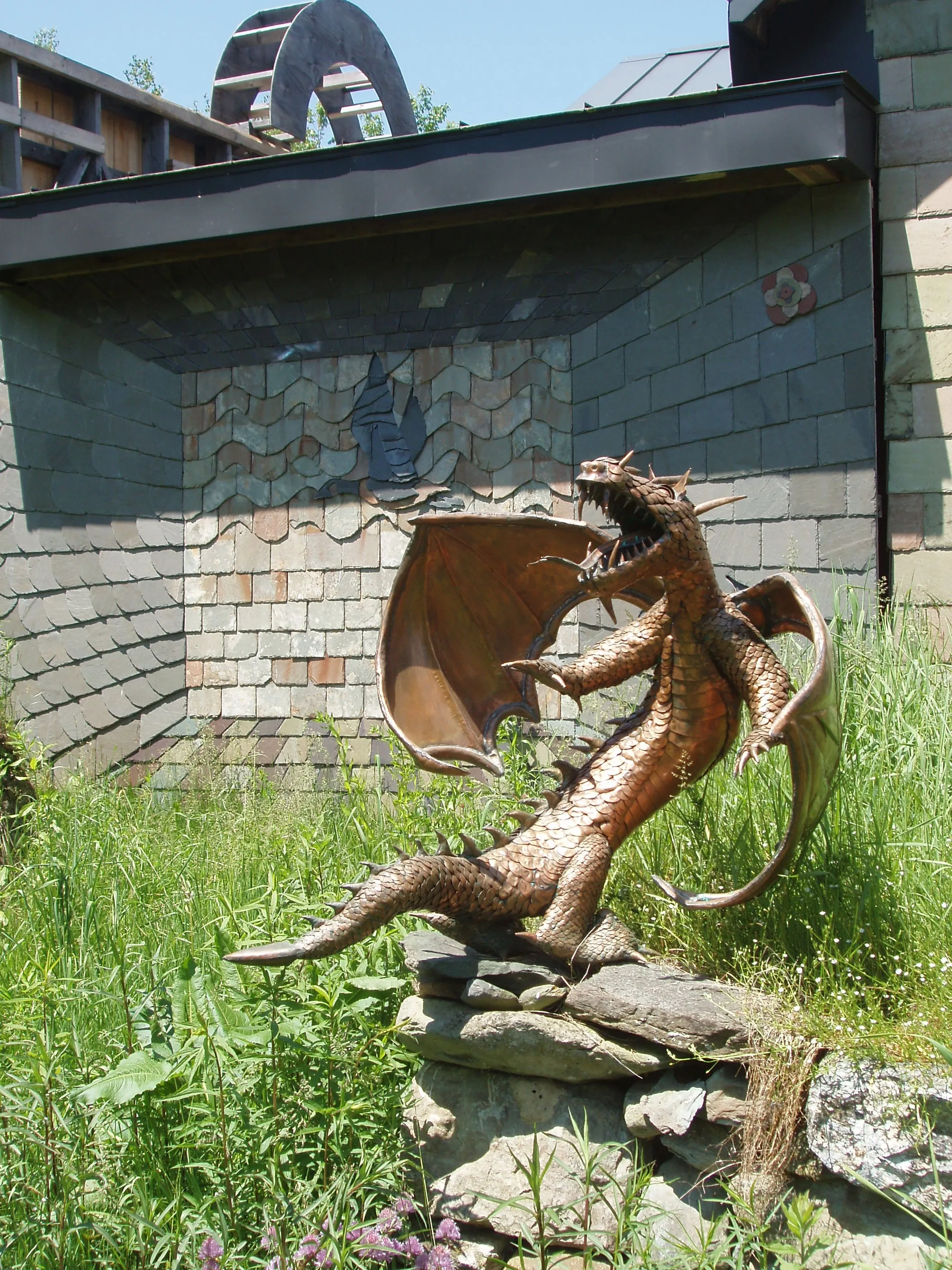 Handmade Large Copper Dragon Statue
