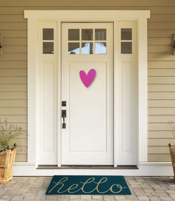 Handwritten Heart Wooden Door Hanger