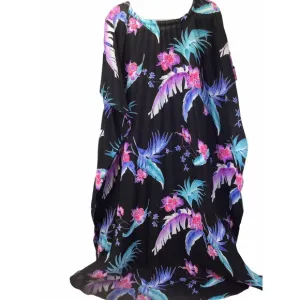 Hawaii Casual Wear Woman’s 1X Floral Maxi Dress Multicolored Made In USA