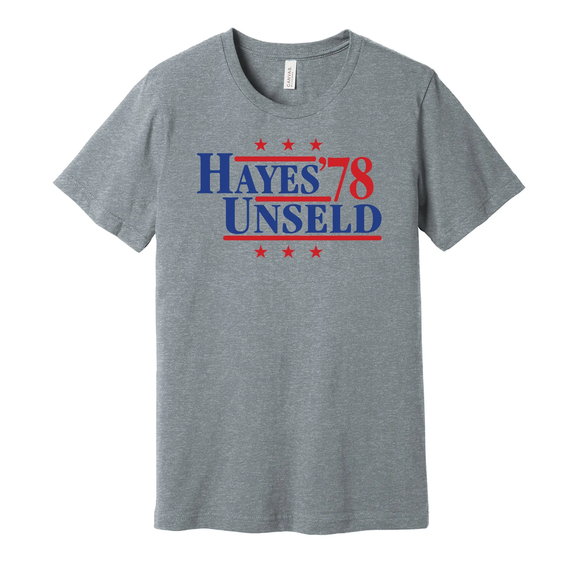 Hayes & Unseld '78 - Washington Basketball Legends Political Campaign Parody T-Shirt - Hyper Than Hype Shirts