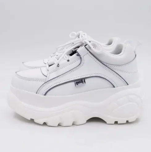 Heart-Shaped White Platform Shoes with Thick Soles