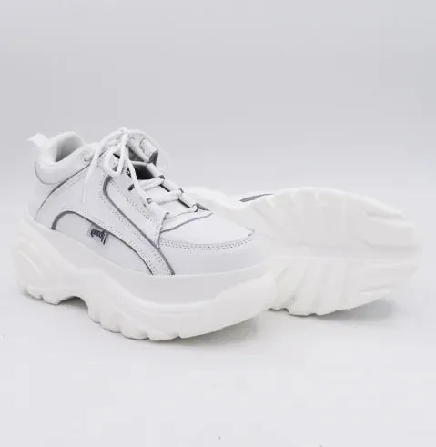 Heart-Shaped White Platform Shoes with Thick Soles
