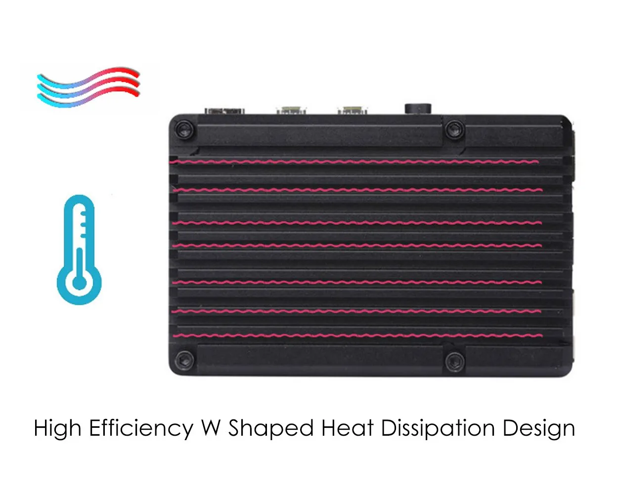 Heatsink Metal Case with Dual Fans for Raspberry Pi 4