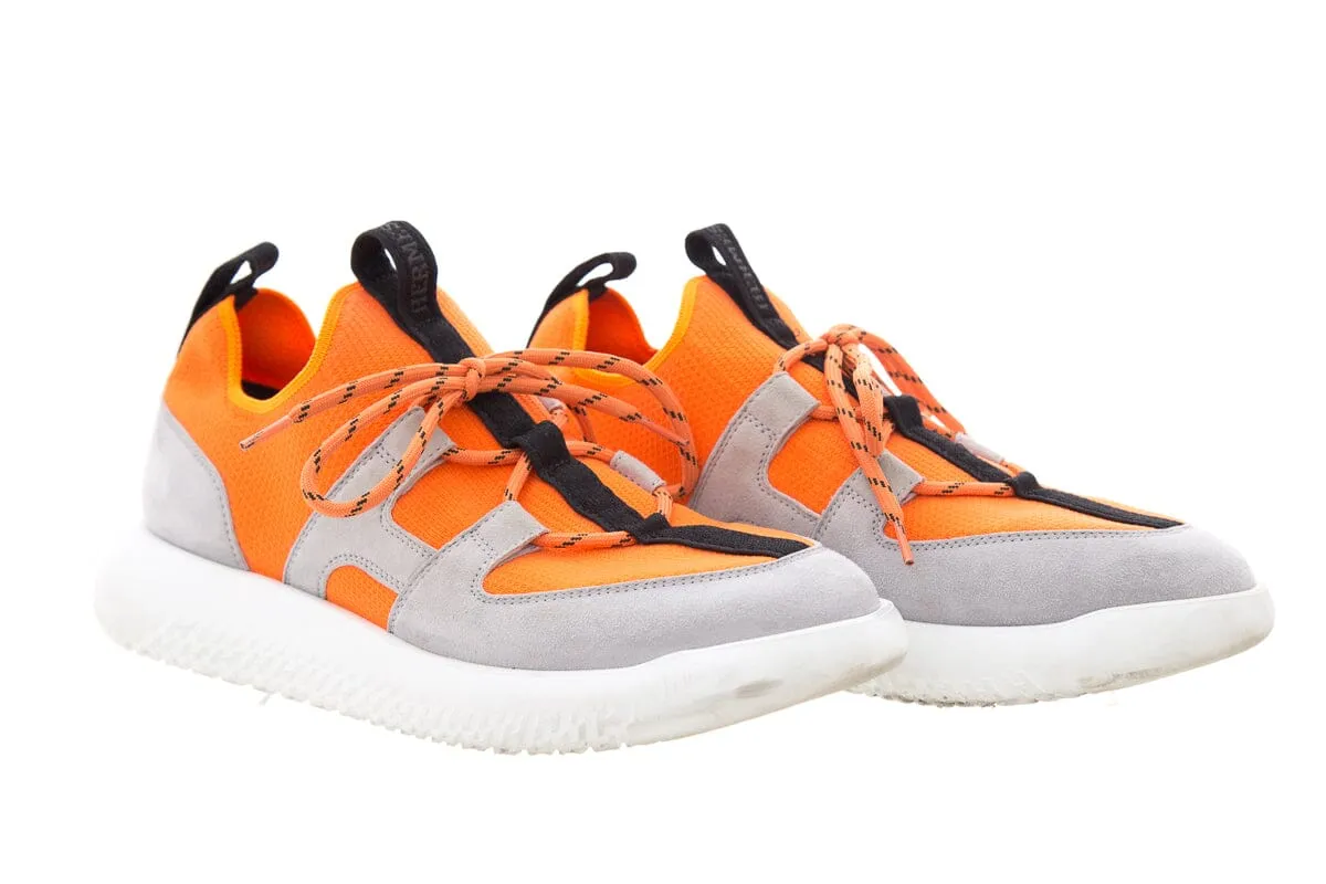 Hermès Duel Neon Orange Sneakers  SZ 37
