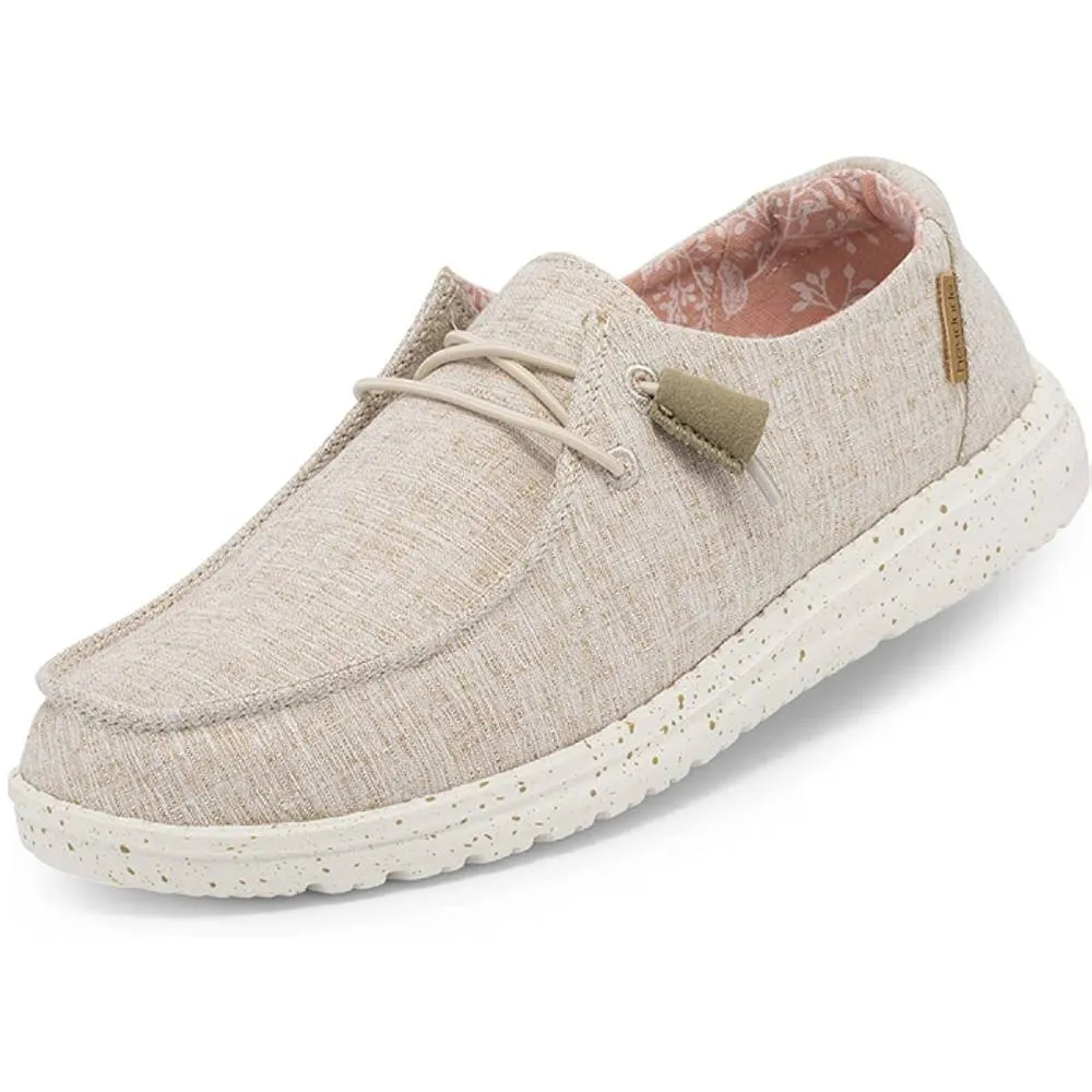Hey Dude Women's Wendy Lace-Up Loafers Comfortable & Lightweight Ladies Shoes Multiple Sizes & Colors