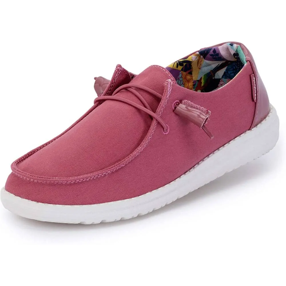 Hey Dude Women's Wendy Lace-Up Loafers Comfortable & Lightweight Ladies Shoes Multiple Sizes & Colors
