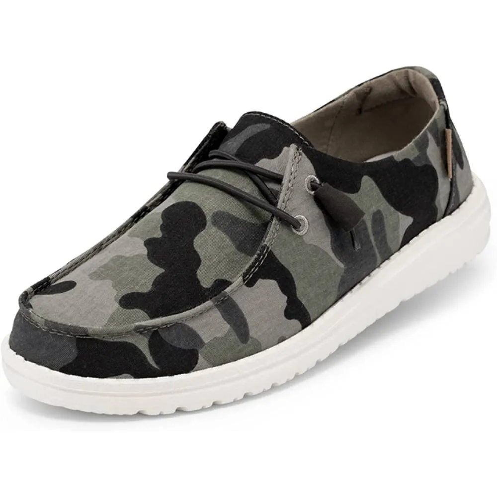 Hey Dude Women's Wendy Lace-Up Loafers Comfortable & Lightweight Ladies Shoes Multiple Sizes & Colors