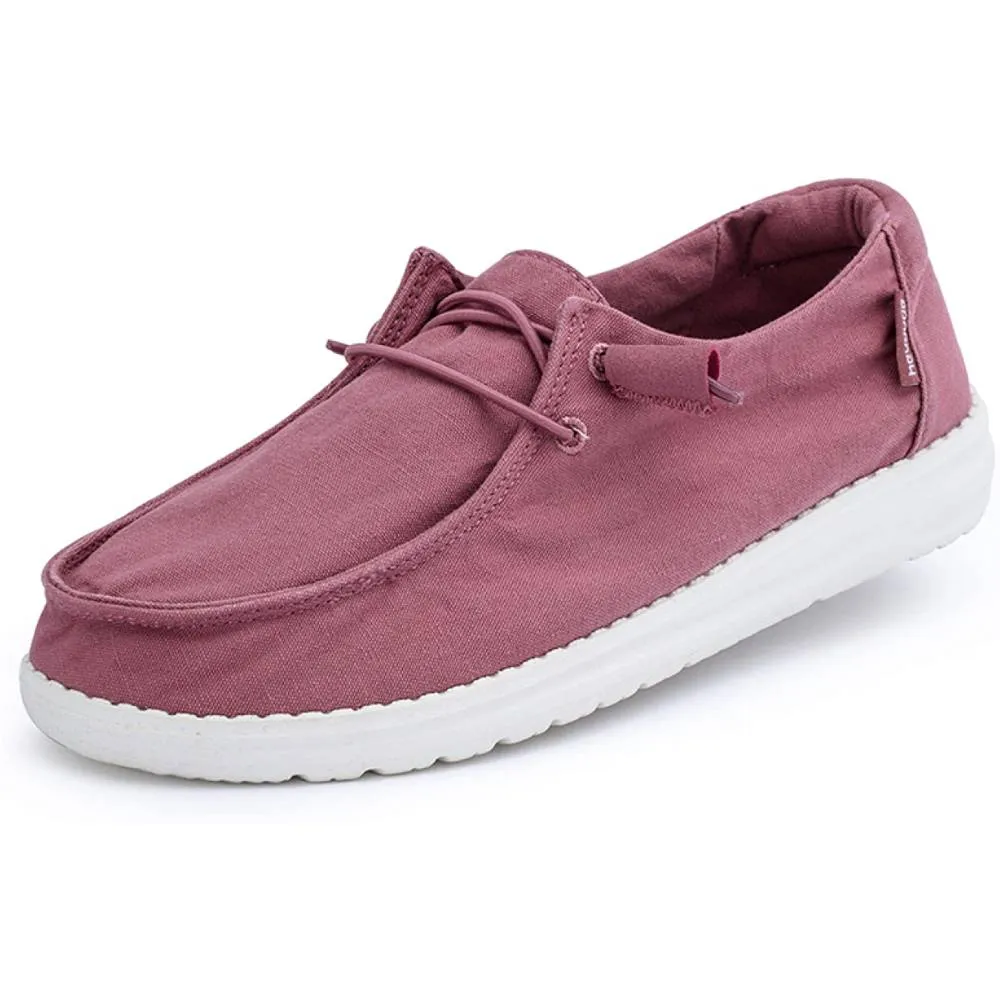 Hey Dude Women's Wendy Lace-Up Loafers Comfortable & Lightweight Ladies Shoes Multiple Sizes & Colors