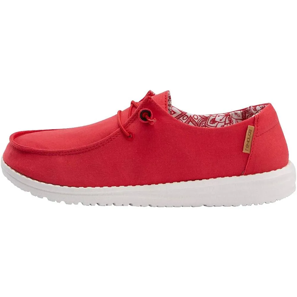 Hey Dude Women's Wendy Lace-Up Loafers Comfortable & Lightweight Ladies Shoes Multiple Sizes & Colors