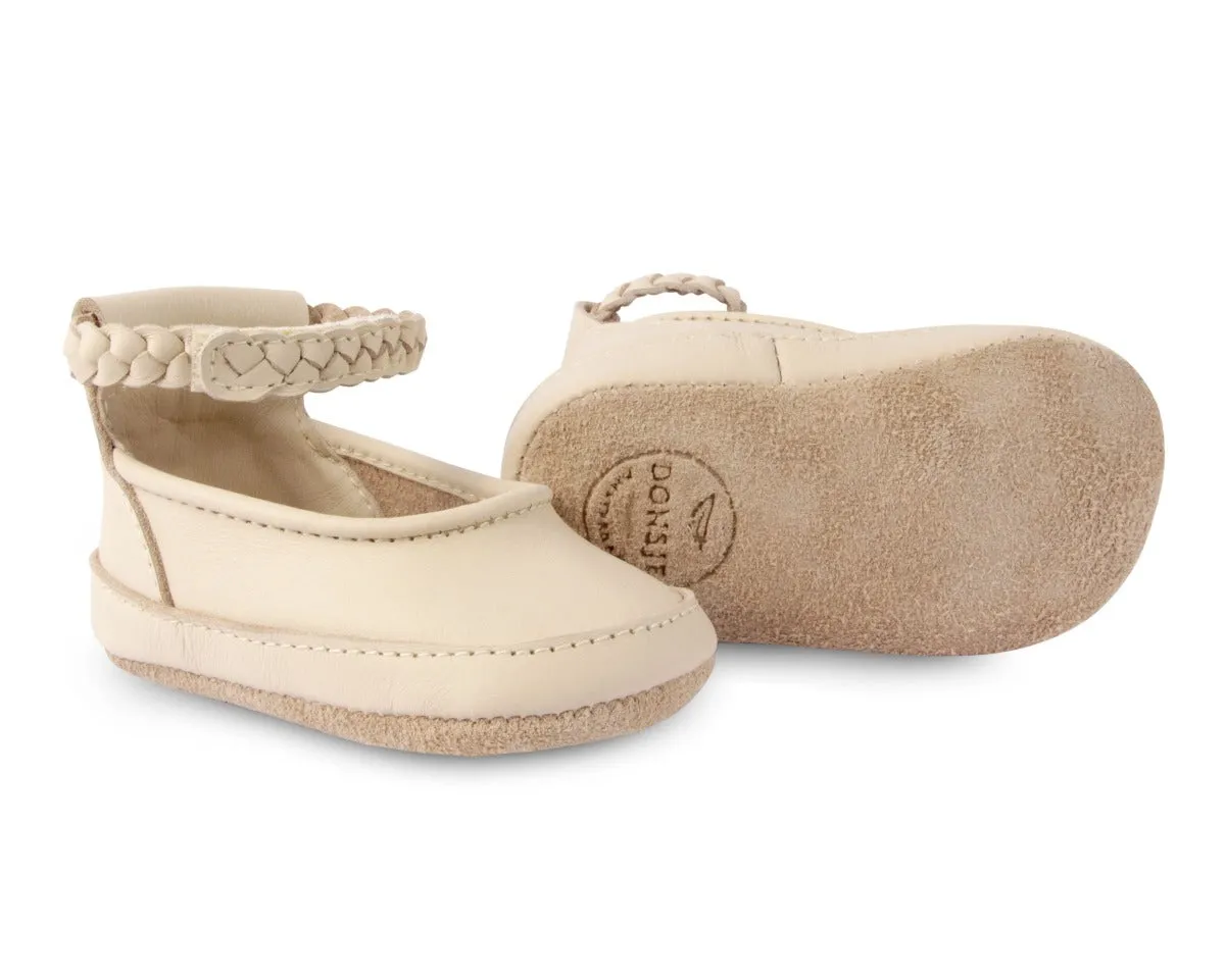 Hollie Shoes - Cream Leather