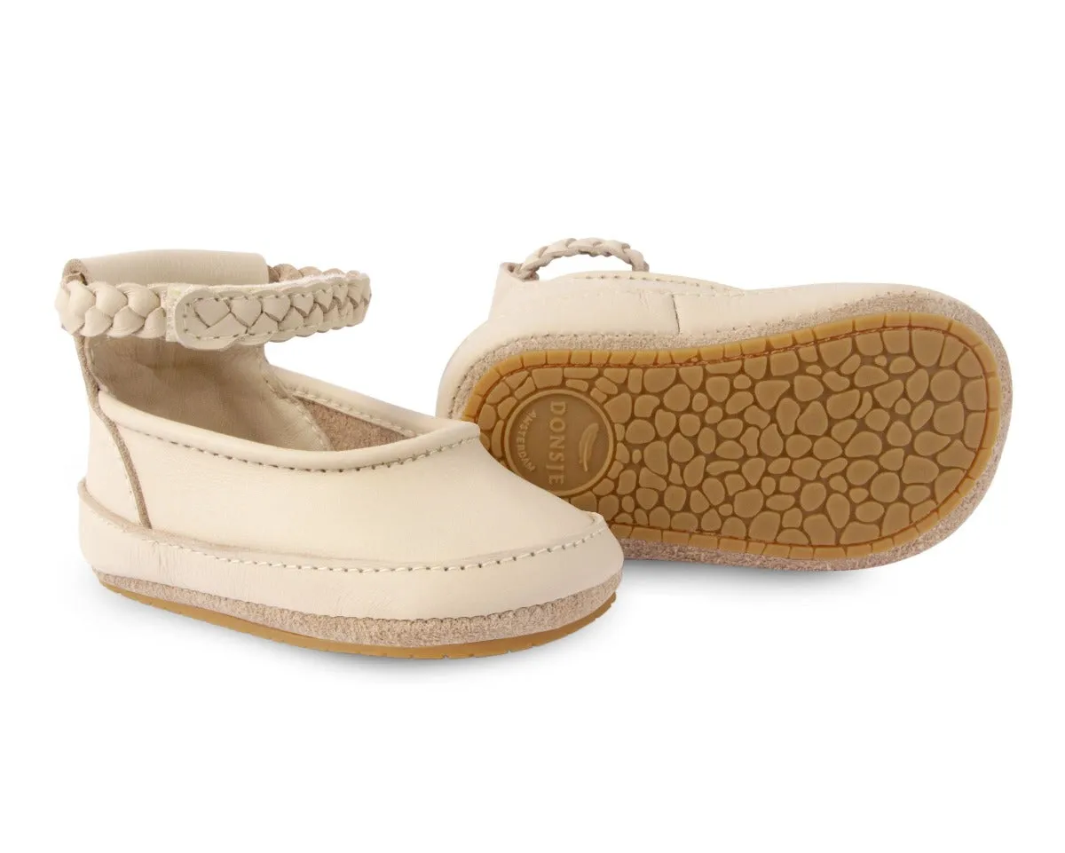Hollie Shoes - Cream Leather