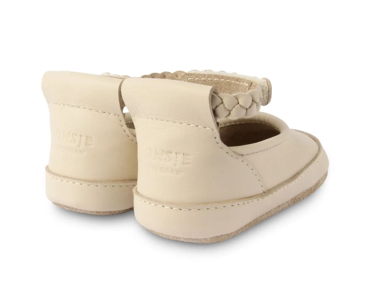 Hollie Shoes - Cream Leather