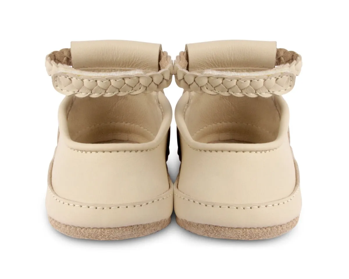Hollie Shoes - Cream Leather