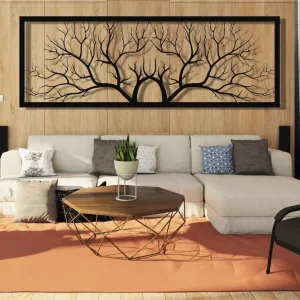 Horizontal Tree Branch Metal Wall Hanging Decor