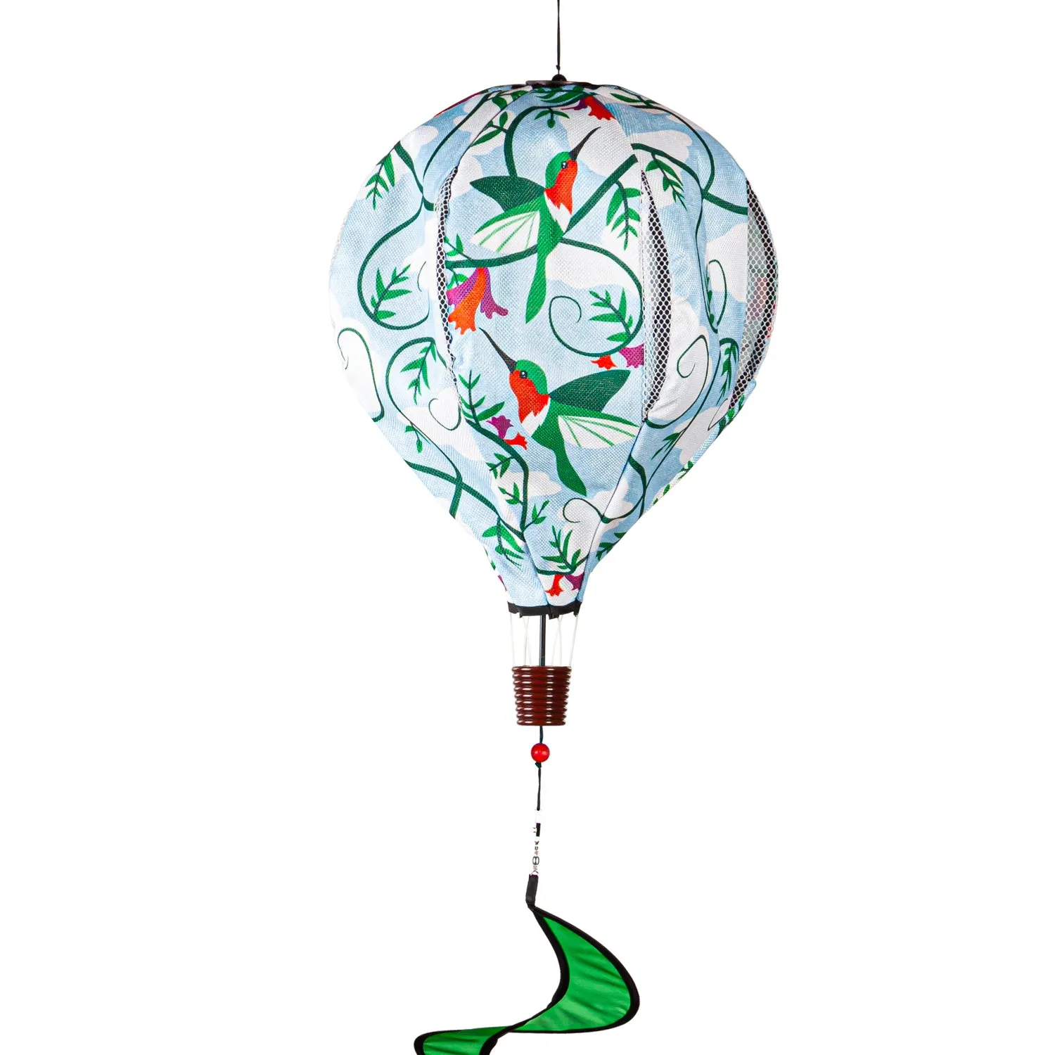 Hummingbird Burlap Balloon Spinner,45bb577